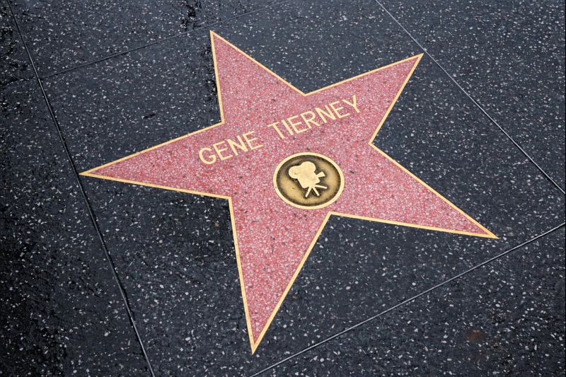 Distinctions walk of fame gene tierney